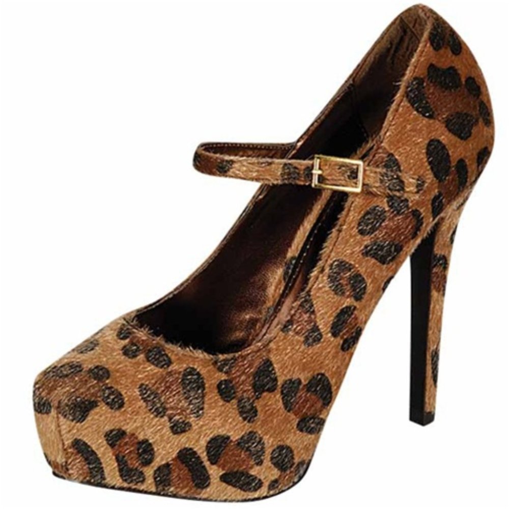CLEARANCE! New in Box - Leopard 5" heels with 1" platform by Breckelle's